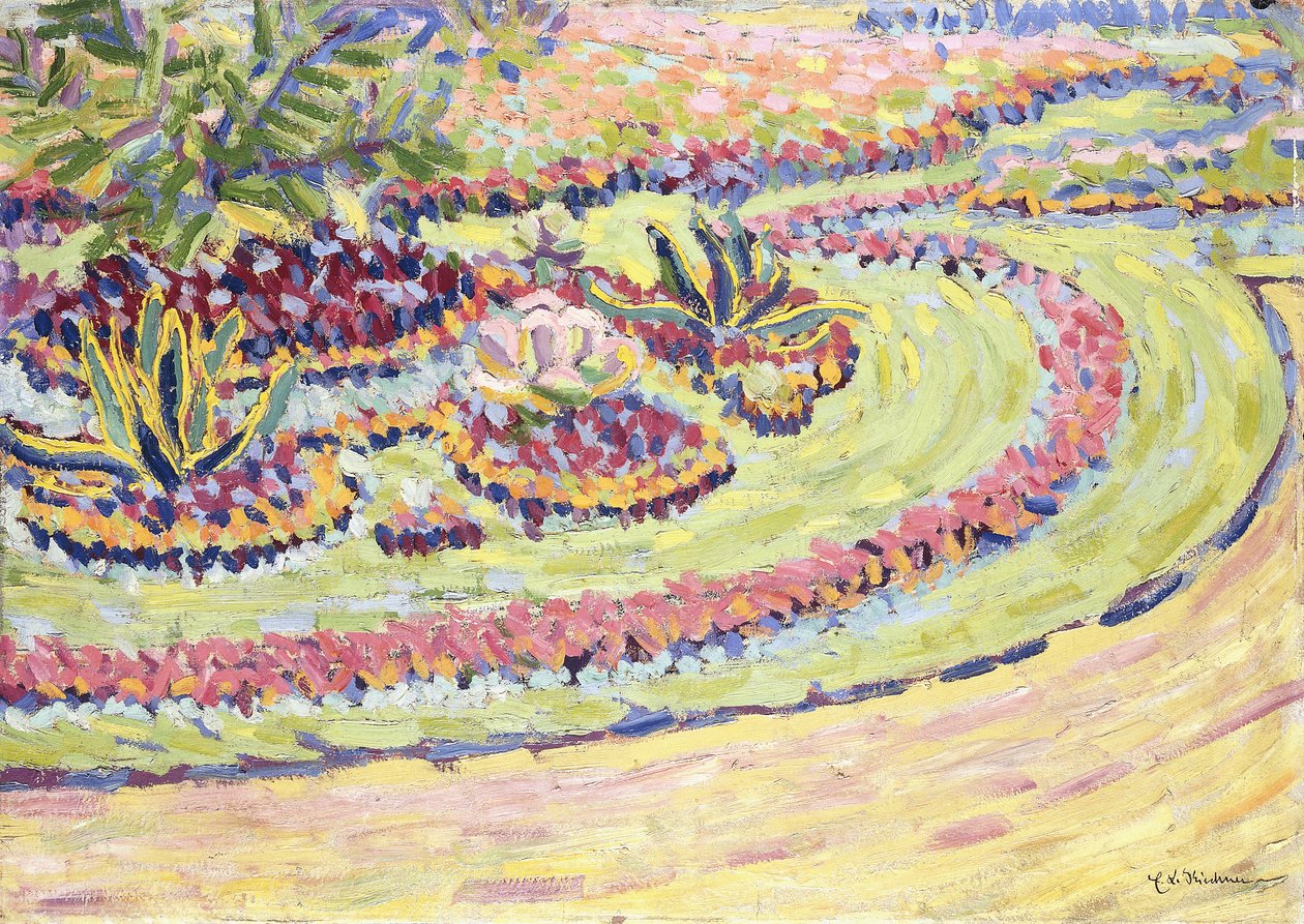 花坛，1906年 作者 恩斯特·路德维希·基希纳