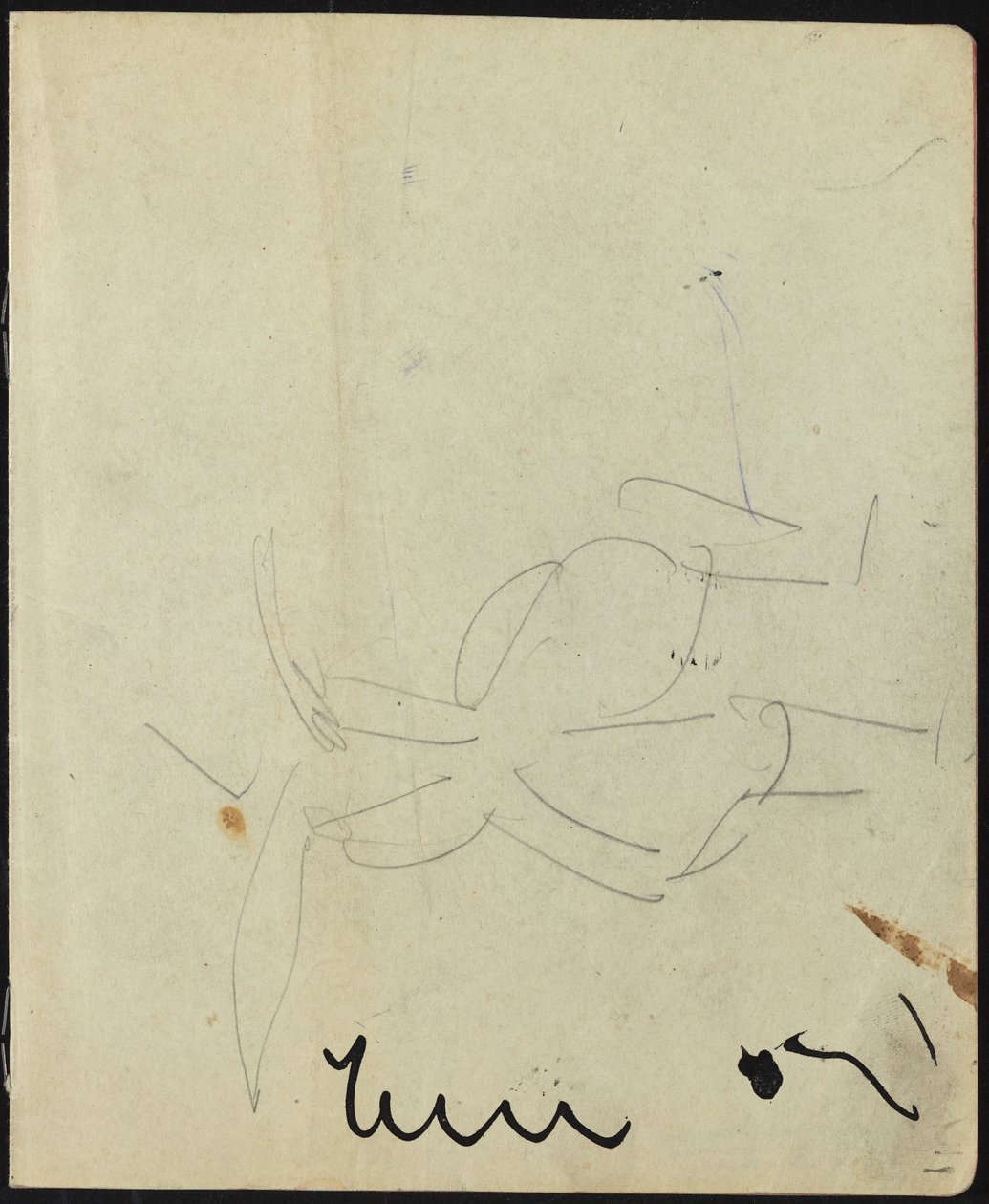 舞蹈家和表演者（素描本上的一页）。 作者 恩斯特·路德维希·基希纳