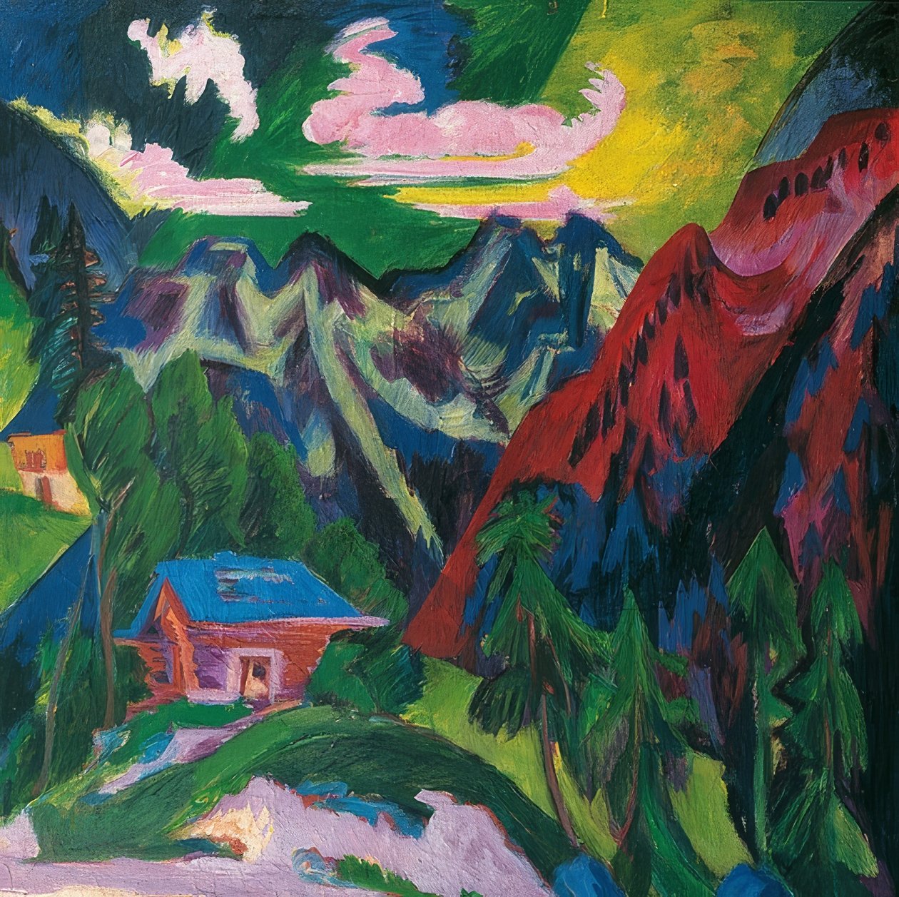 克洛斯特山脉。约于1923年 作者 恩斯特·路德维希·基希纳
