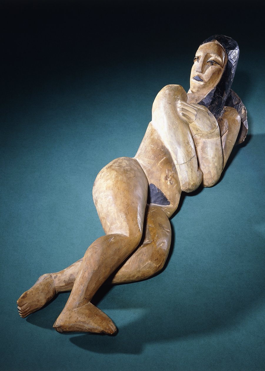 斜倚裸体卧式，c.1911-1912 作者 恩斯特·路德维希·基希纳