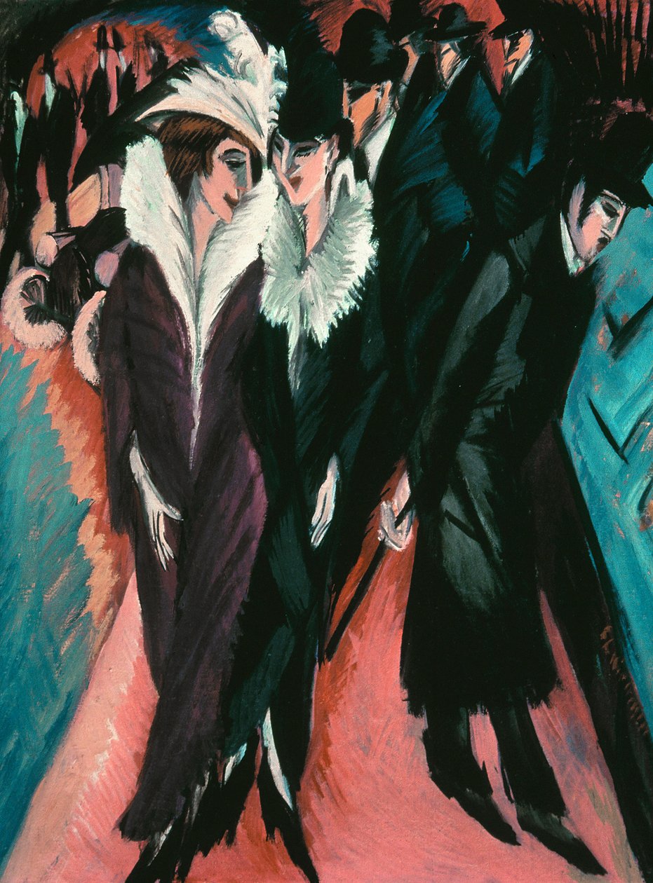 Rue, Berlin - Street, Berlin - Peinture de Ernst Ludwig Kirchner (1880-1938) - 1913 - 布面油画 - 120,6x91,1 - 纽约现代艺术博物馆 - 作者 恩斯特·路德维希·基希纳