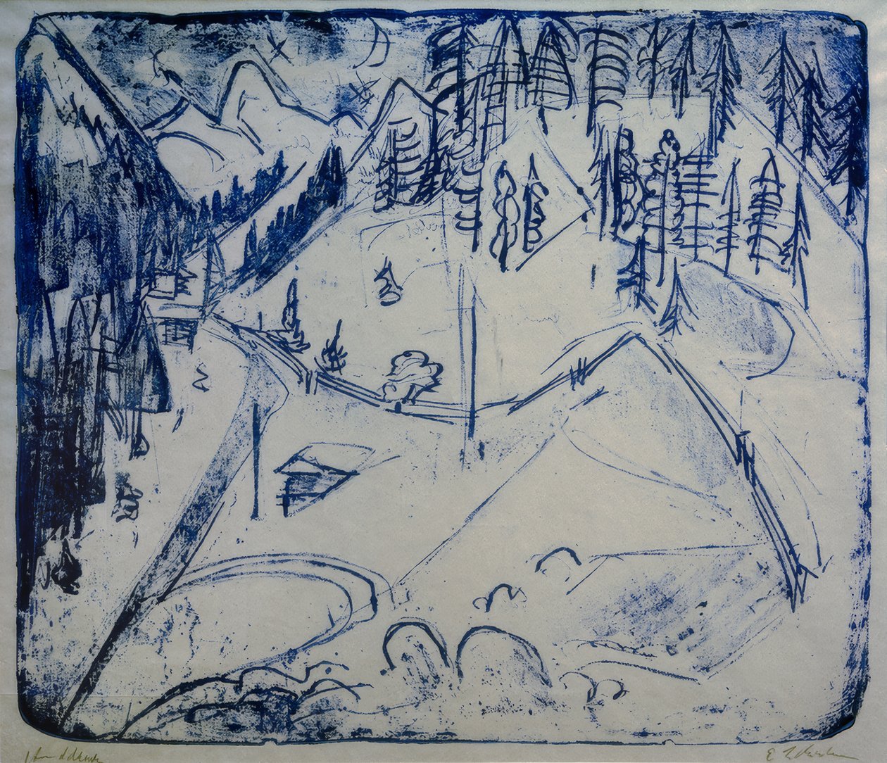 冬季景观 作者 恩斯特·路德维希·基希纳