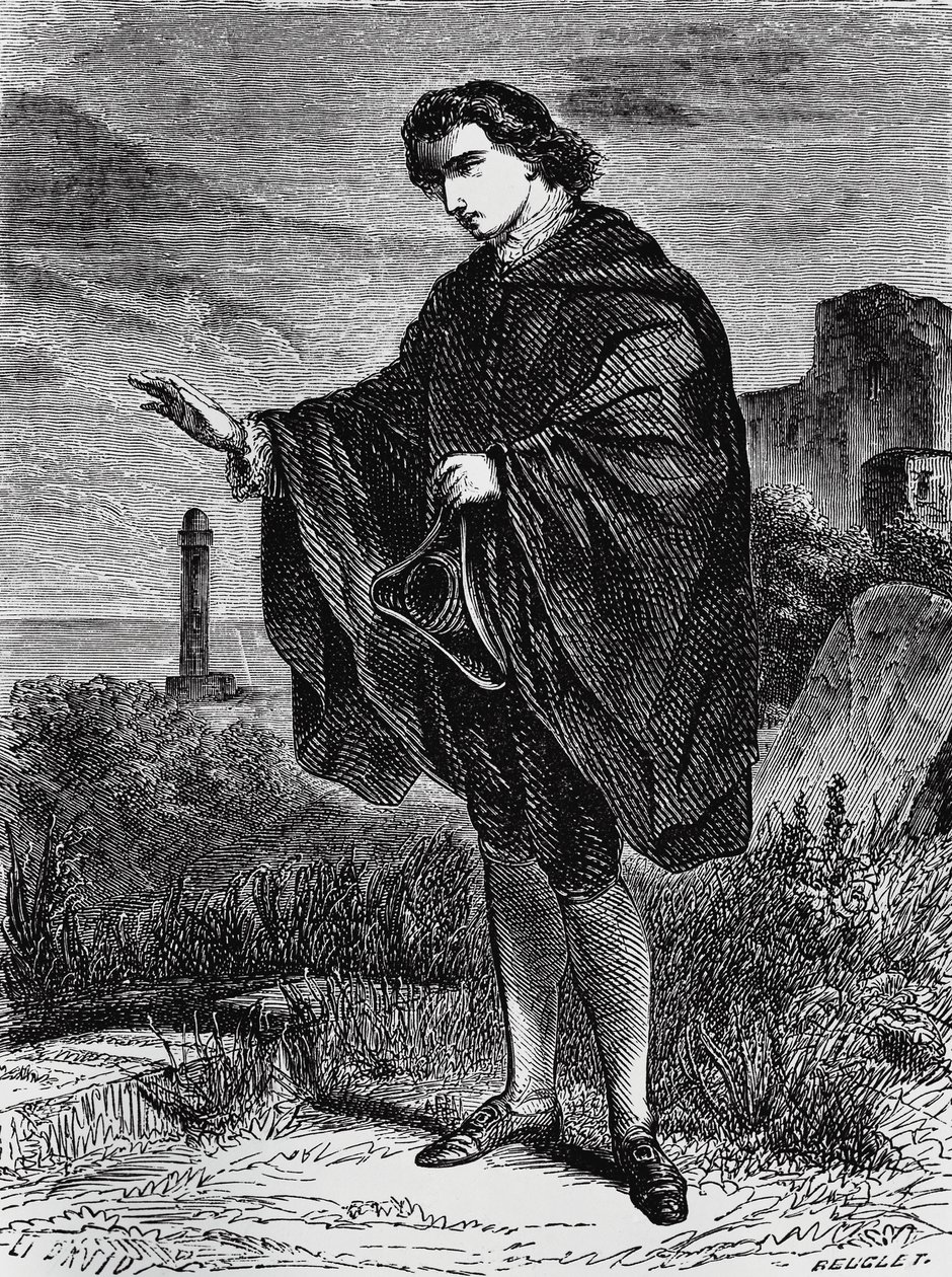 恩斯特·西奥多·阿玛多伊斯·霍夫曼 (Ernst Theodor Amadeus Hoffmann, 1776-1822) 的中篇小说《Entail》插图，版画 作者 恩斯特·西奥多·阿玛迪斯·霍夫曼