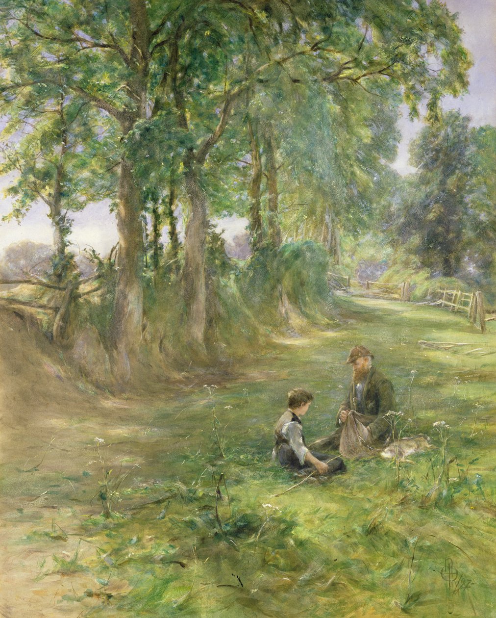 The Gamekeepers Rest，1897（wc） 作者 厄斯金·尼科尔