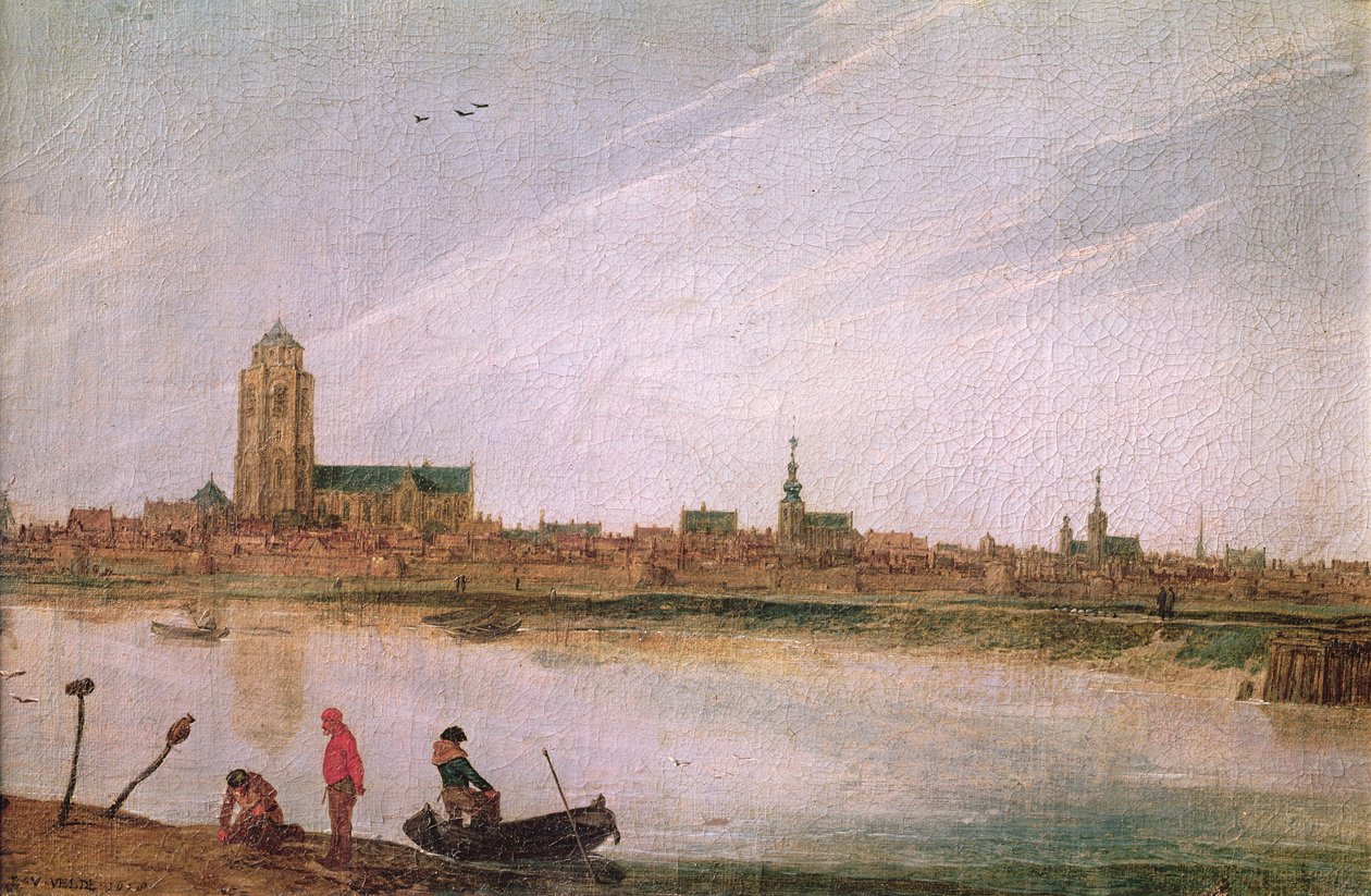 观点的Zierikzee，1618年 作者 以赛亚斯·范德韦尔德