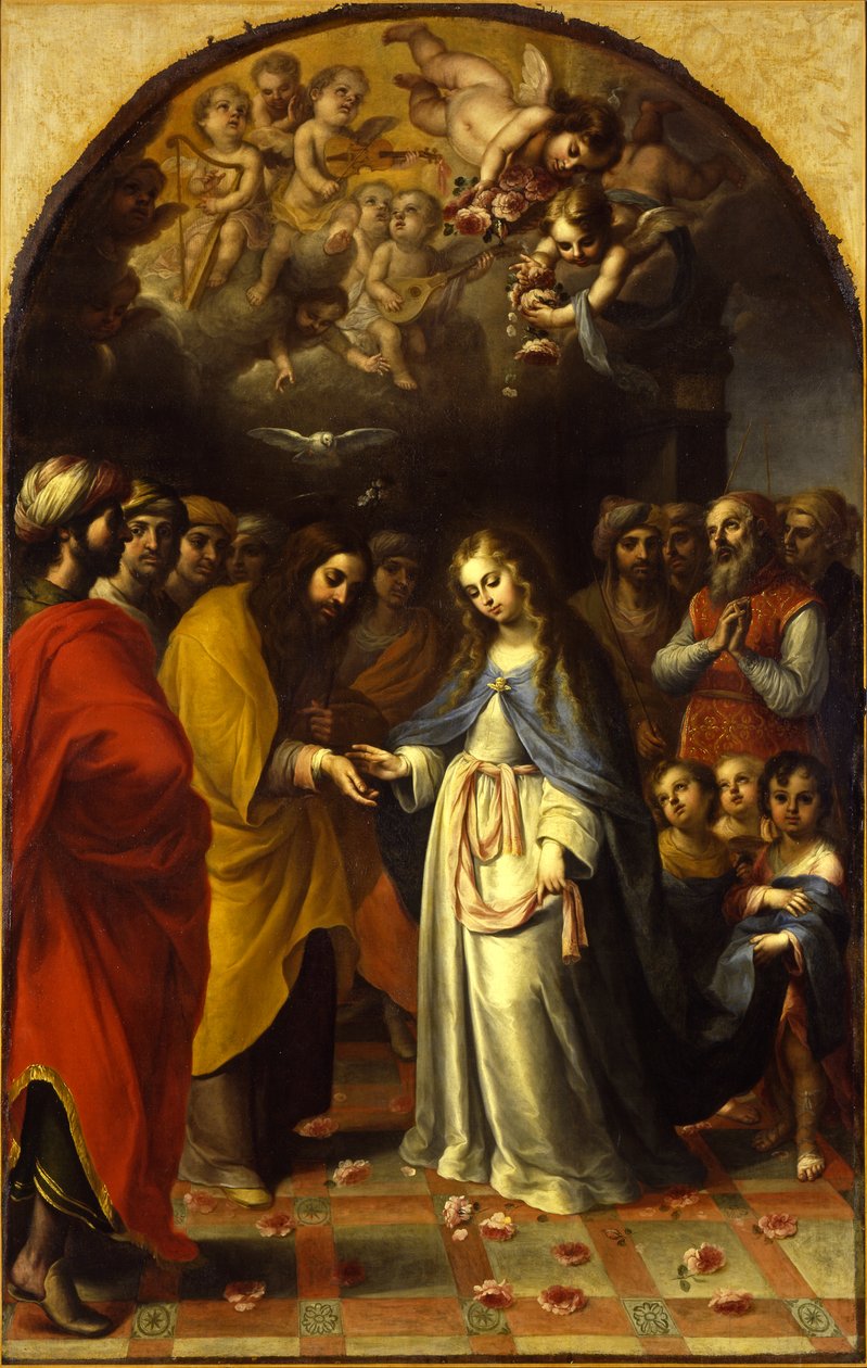 圣母的婚姻，c.1693 作者 Esteban Marquez de Velasco
