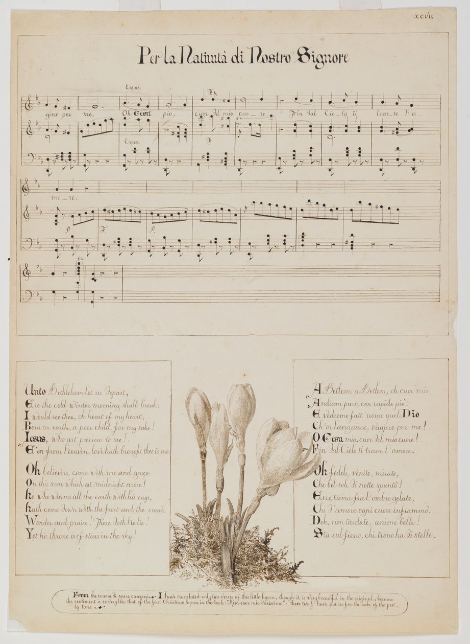 对于我们的主耶稣诞生歌曲，c.1868-1882 作者 以斯帖·弗朗西斯·亚历山大