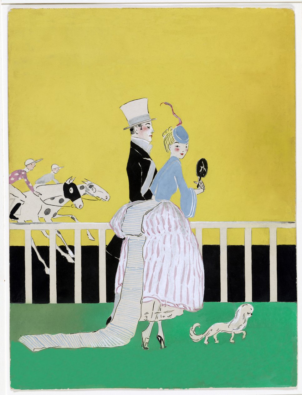 在Races，Vanity Fair Cover，1916年8月，酒吧。 c.1916 作者 埃塞尔·麦克莱伦·普拉默