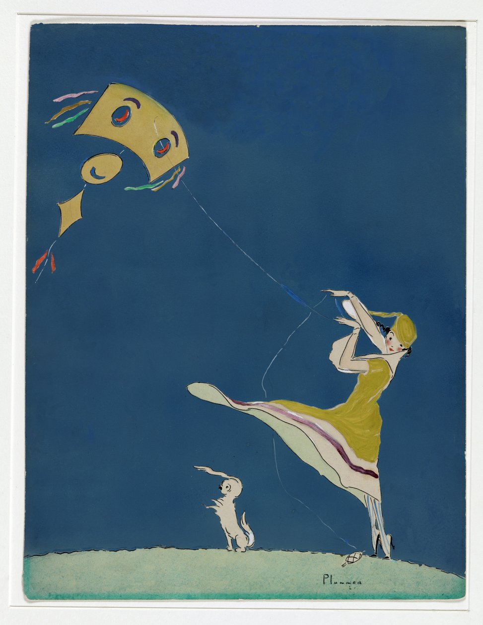 风筝的女孩，名利场封面，1917年5月，酒吧。 1917年 作者 埃塞尔·麦克莱伦·普拉默