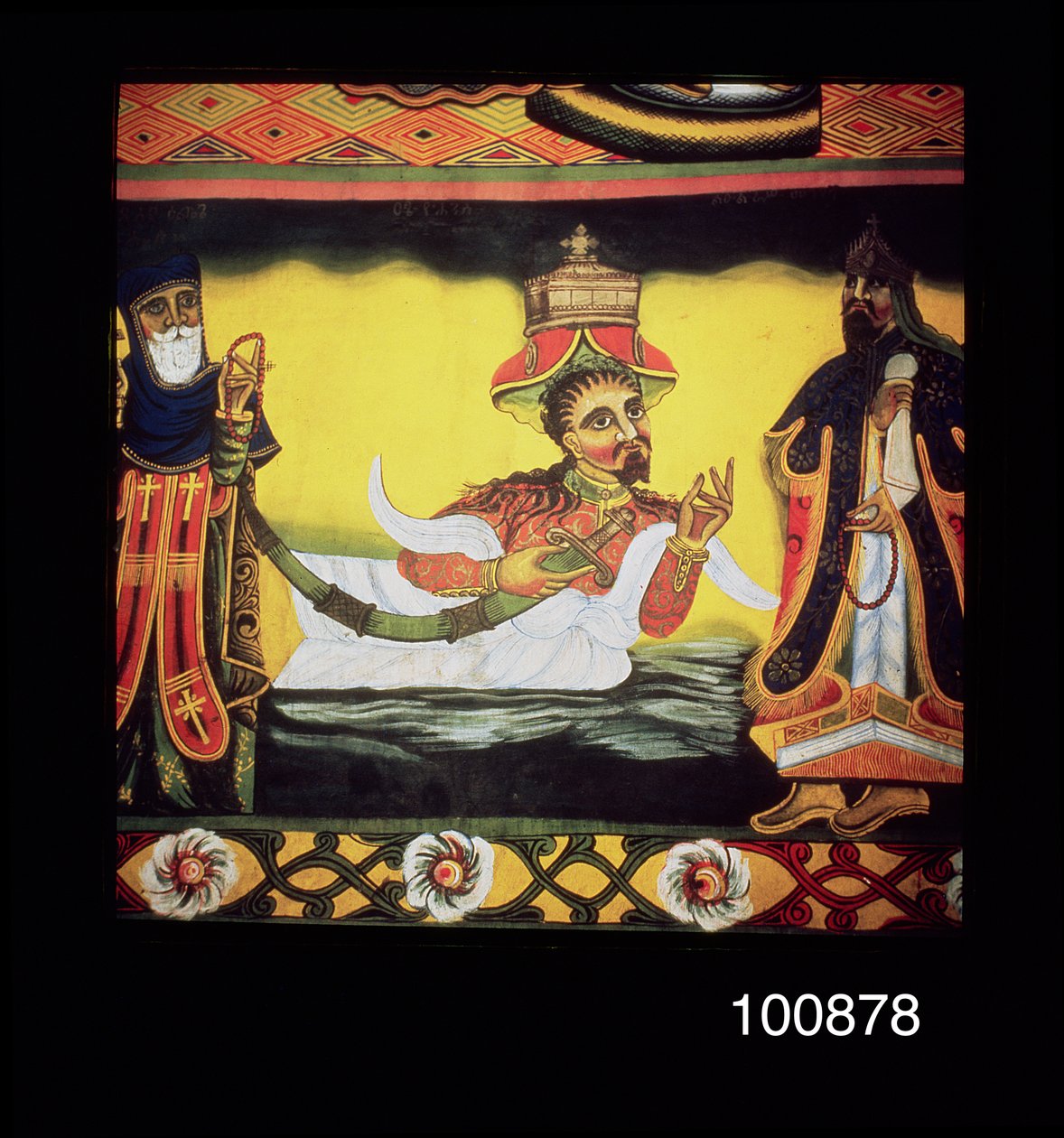 详细信息来自埃塞俄比亚壁画在科普特教堂，c.5 -7世纪 作者 埃塞俄比亚人