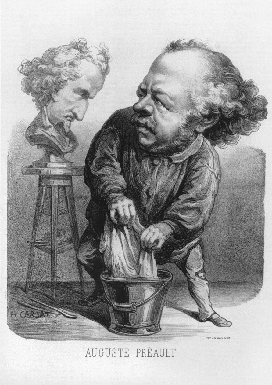 Auguste Preault（1809-79），1862年来自&39;The Boulevard&39;的漫画 作者 艾蒂安·卡加特