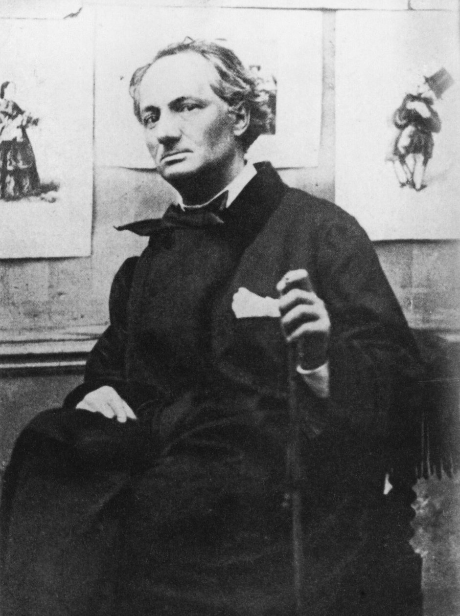 Charles Baudelaire（1821-67）与Engravings，c.1863 作者 艾蒂安·卡加特