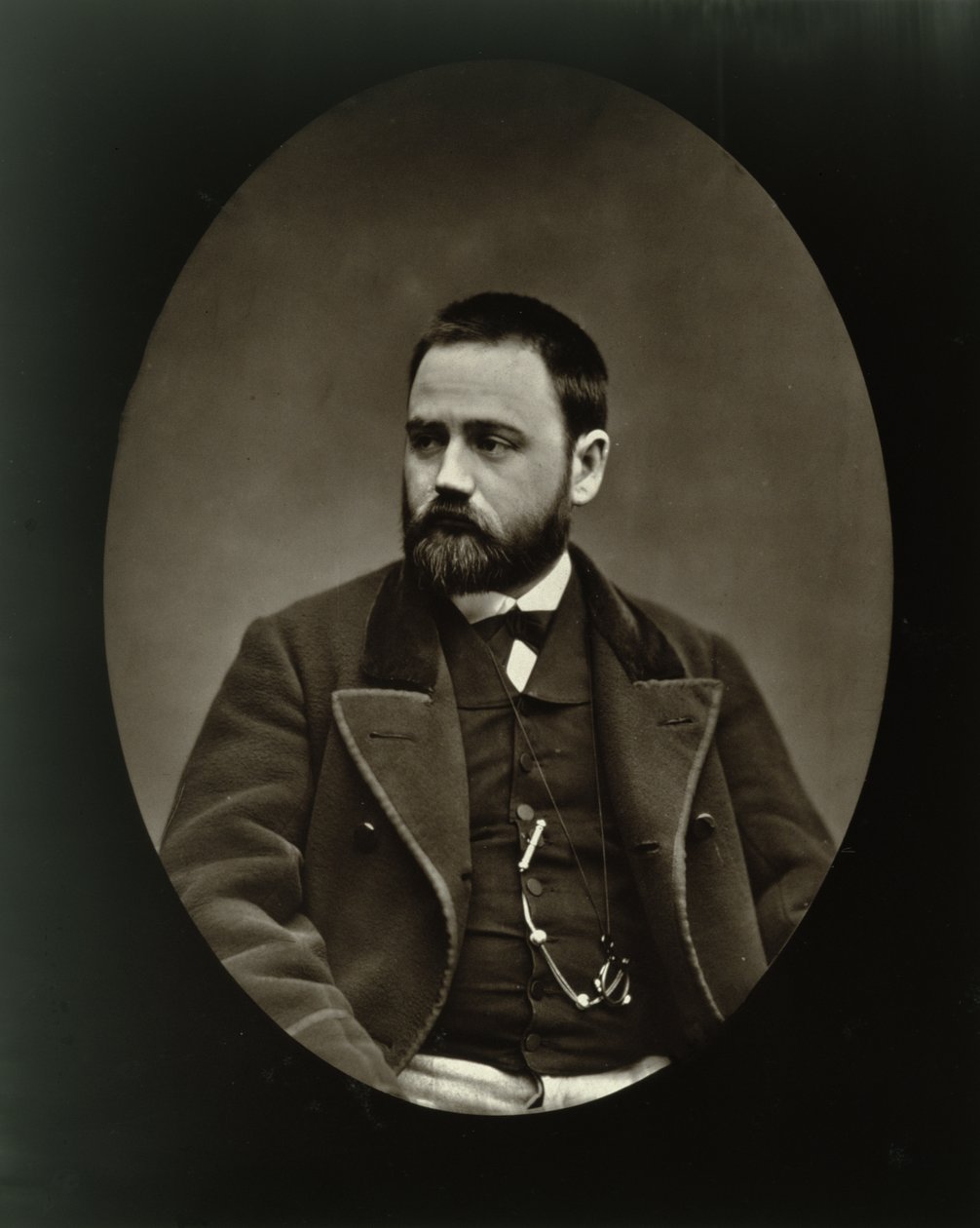 Emile Zola（1840-1902）来自&39;Galerie Contemporaine&39;，1877年 作者 艾蒂安·卡加特
