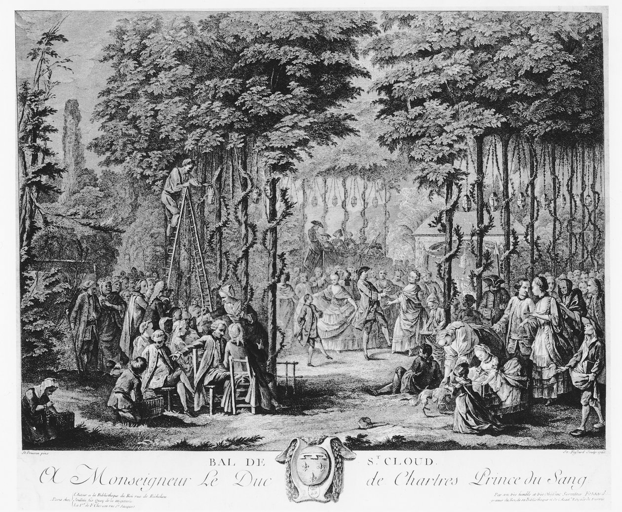 球在Parc de Saint-Cloud，1760年 作者 