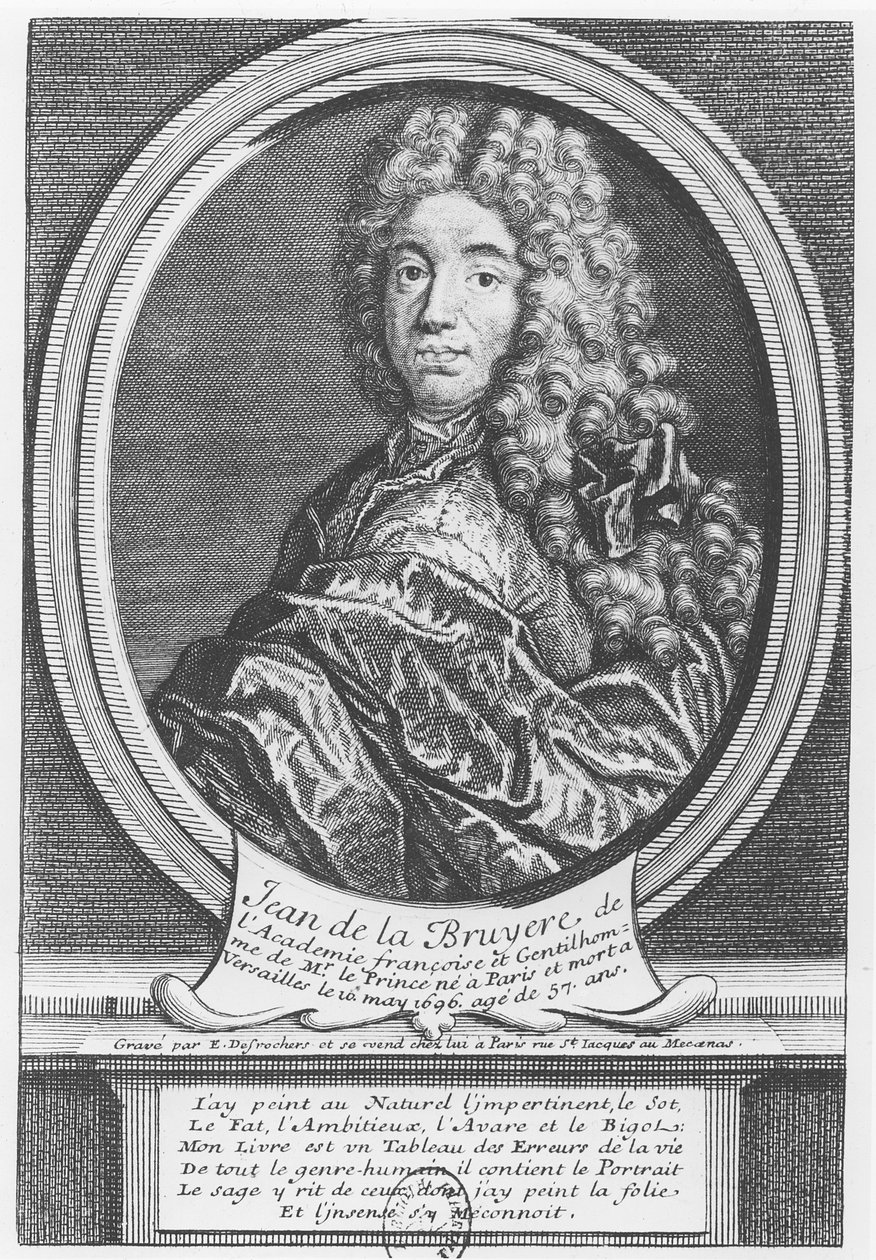 Jean deLaBruyère的肖像 作者 艾蒂安（Etienne Jehandier）Desrochers