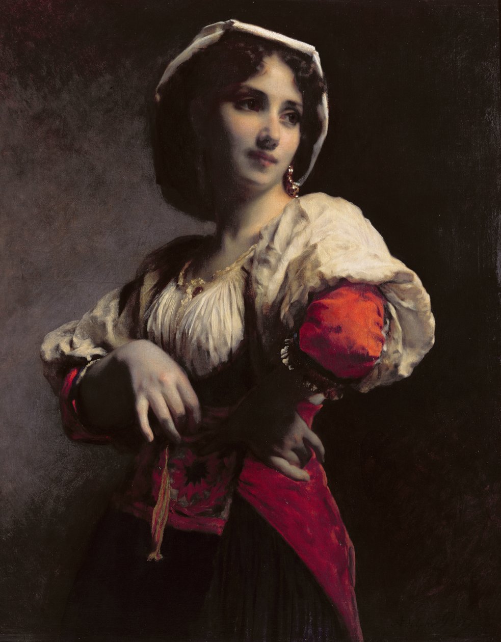 意大利美女，1872年 作者 艾蒂安·阿道夫·皮奥特