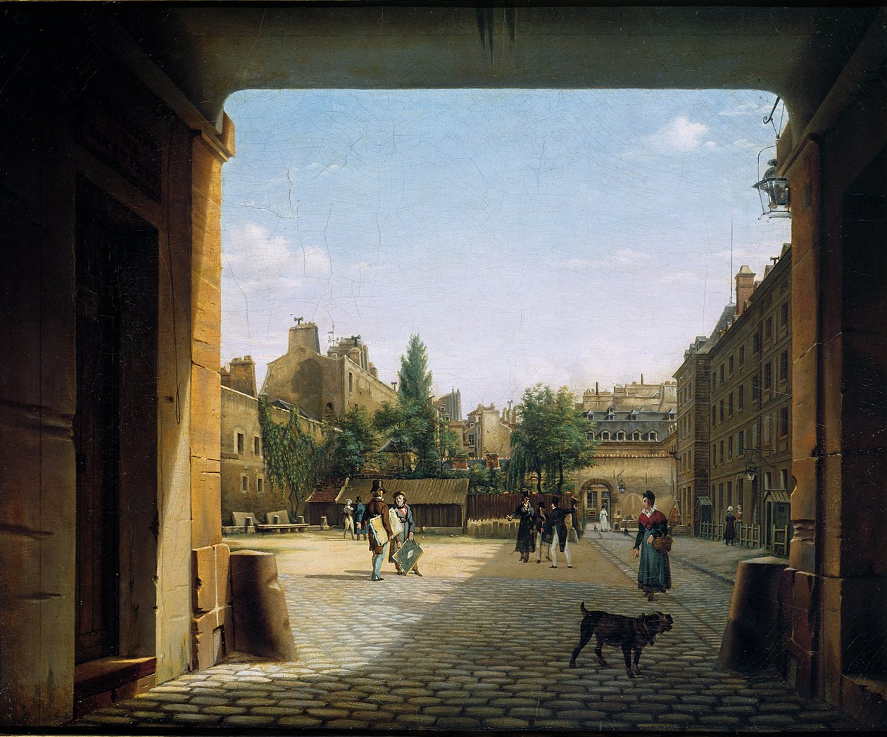 法兰西学院的院子，1825-62 作者 艾蒂安·布霍特（Etienne Bouhot）