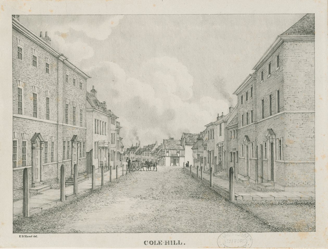 塔姆沃思（Tamworth）-科尔·希尔（Cole-hill）：石印版画，[1796-1865] 作者 艾蒂安·布鲁诺·哈默尔