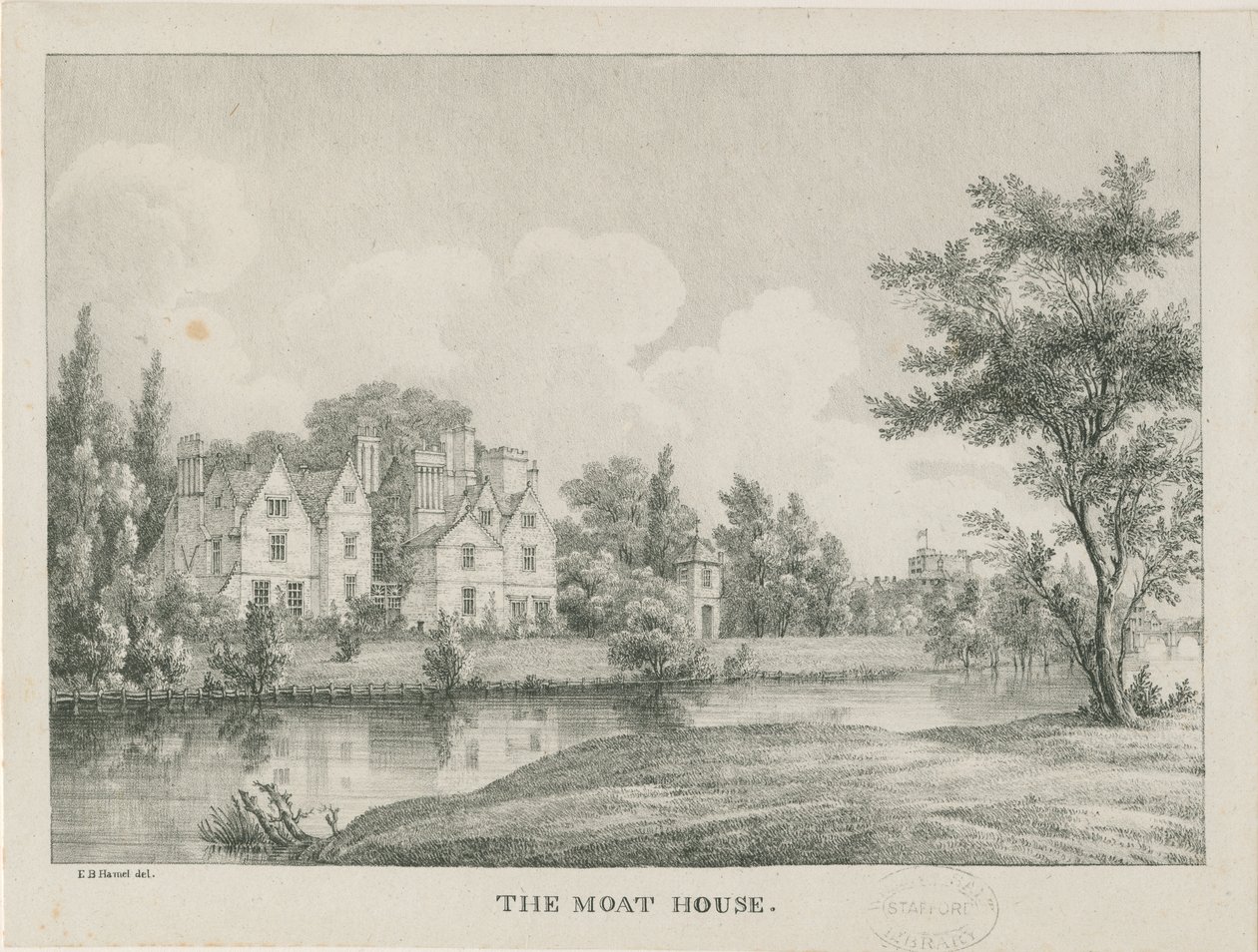 塔姆沃思（Tamworth）-护城河之家：锌版图，[1796-1865] 作者 艾蒂安·布鲁诺·哈默尔