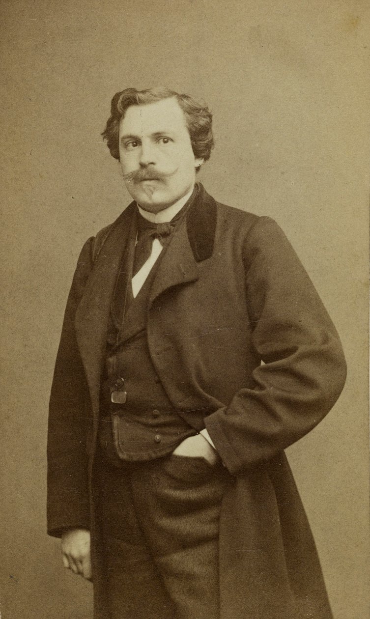 Jules Huot de Goncourt 1830-1870的肖像。 作者 艾蒂安·卡加特