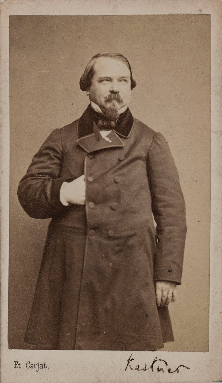 作曲家Jean-Georges Kastner 1810-1867的肖像，1867年。 作者 艾蒂安·卡加特