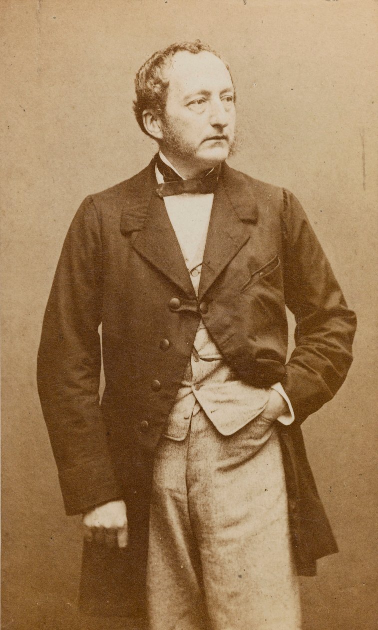 钢琴家和作曲家Sigismund Thalberg 1812-1871年的肖像，约1860年。 作者 艾蒂安·卡加特