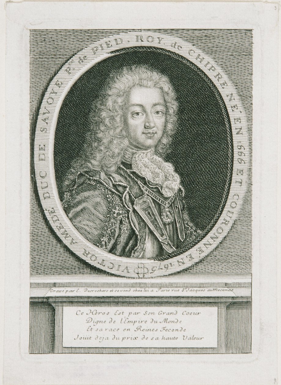 维克多-阿玛迪斯二世（Victor Amadeus II），萨瓦公爵，西西里岛国王，皮德蒙特-撒丁岛首任国王 作者 艾蒂安·德罗彻斯