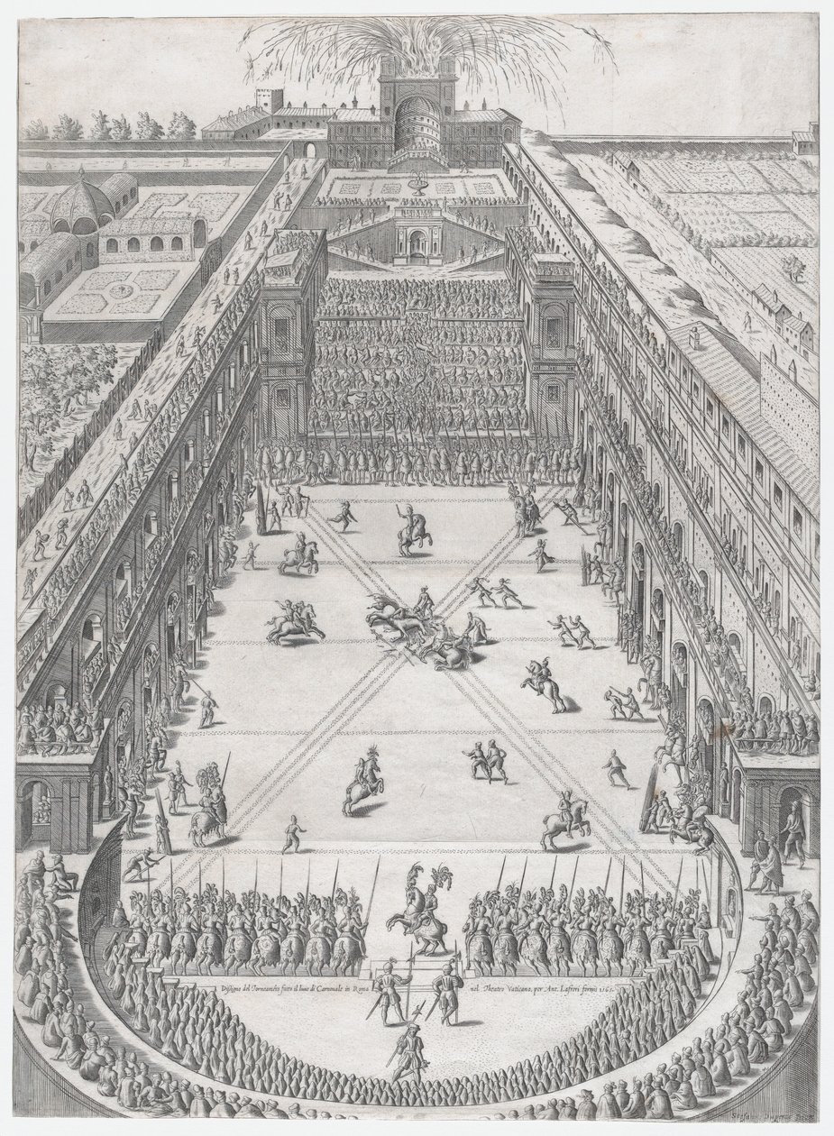 Speculum Romanae Magnificentiae：Annibale Altemps和Ortensia Borromeo的婚姻，罗马，...，1565年。 作者 艾蒂安·杜佩拉克