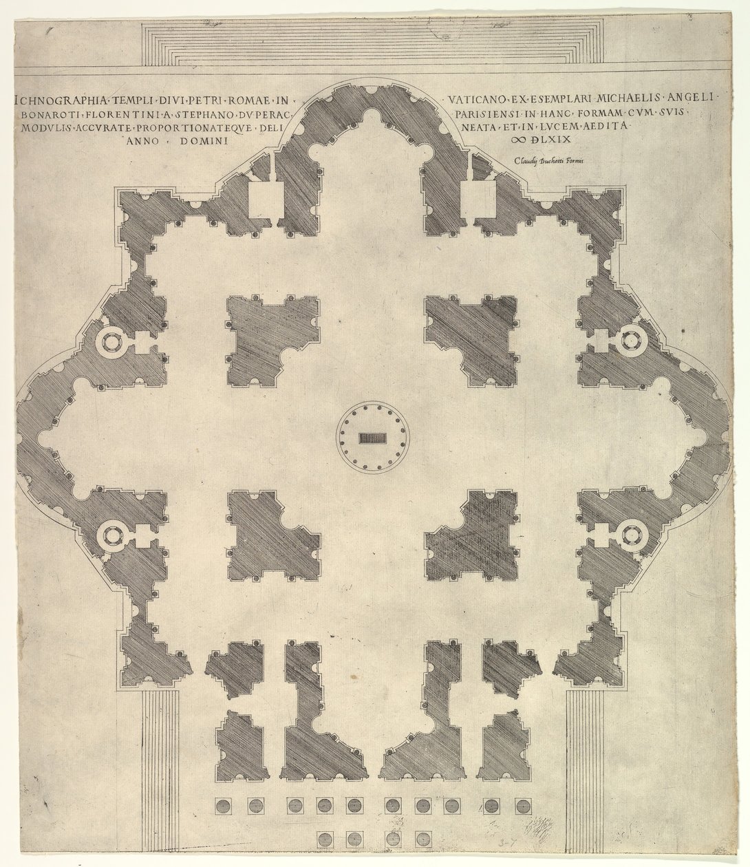 罗马玻璃宏伟：圣计划PETERS，1569。 作者 艾蒂安·杜佩拉克