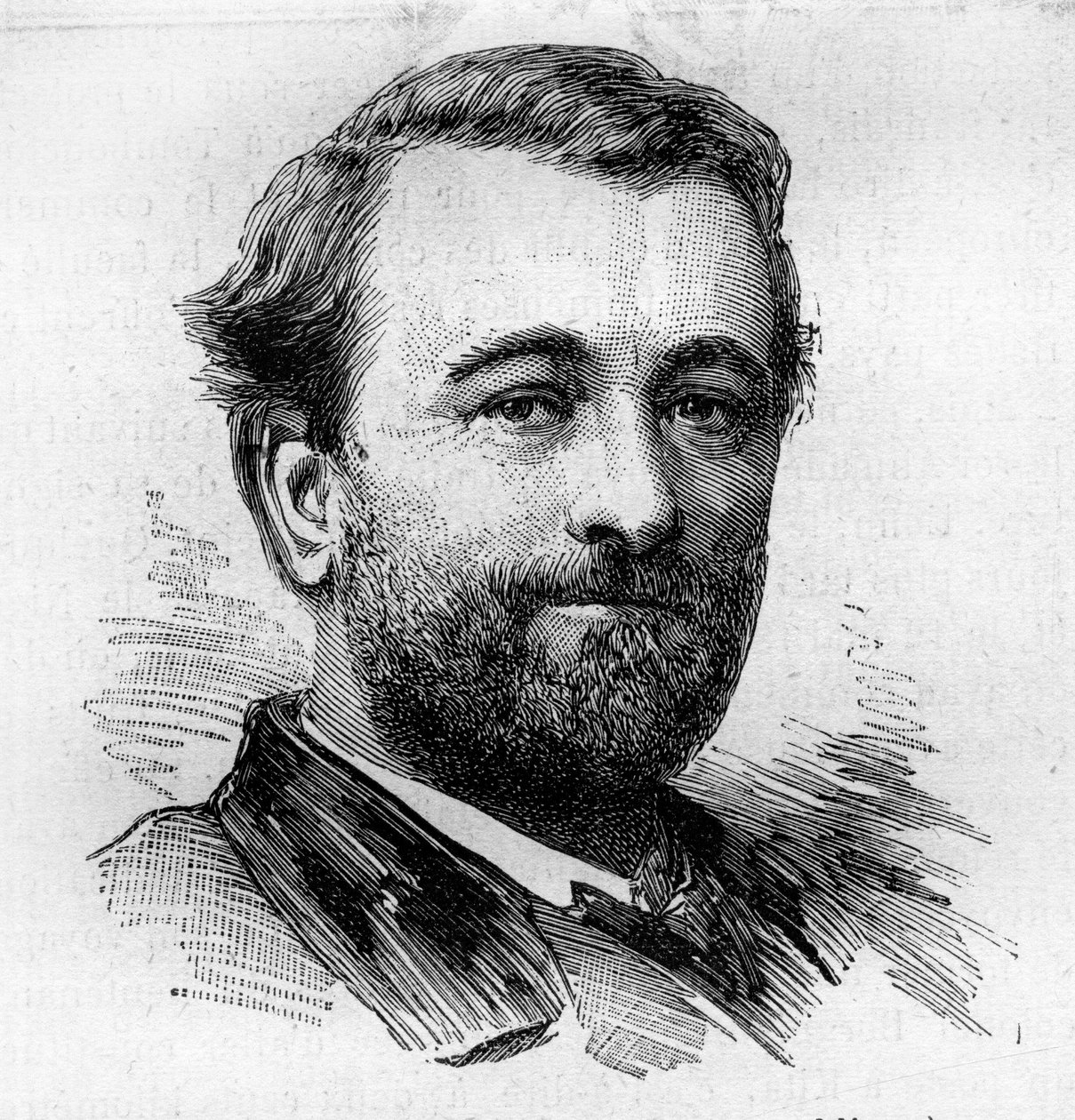 保罗-贝尔（1833-1886）的肖像，法国生理学家和政治家。11月26日《世界画报》第1287期上的博古尔的版画。 作者 艾蒂安·加布里埃尔·博库特