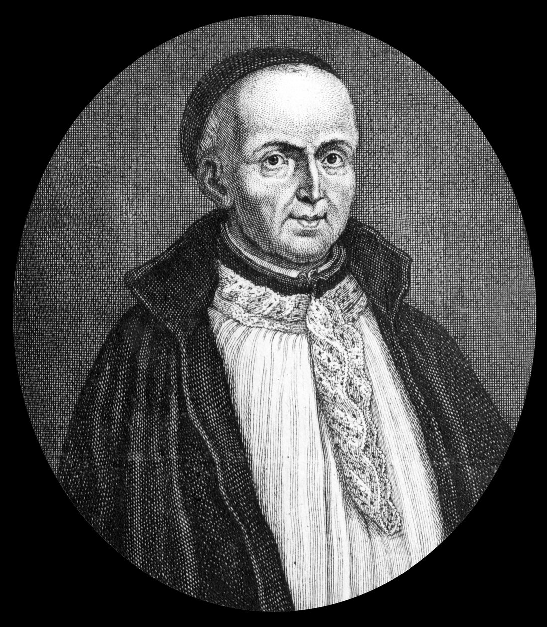 Michel Le Tellier（1643-1719 年），法国神学家、耶稣会士、路易十四的忏悔者，雕刻 作者 Etienne Jehandier (after) Desrochers