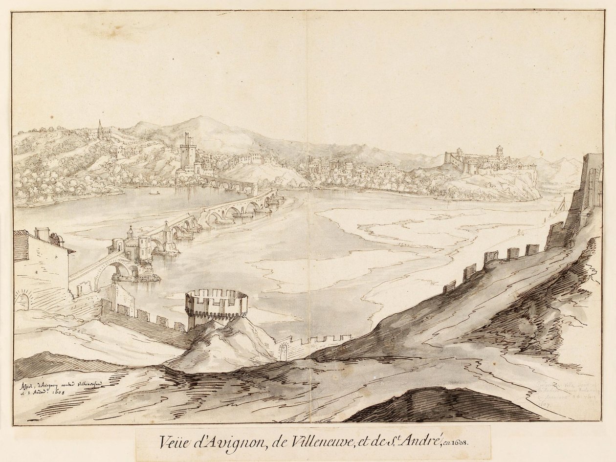 Martellage 1608 Pont Saint Benezet 作者 艾蒂安·马泰兰格（Etienne Martellange）