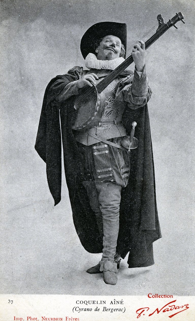 Constant Poppy aka Coquelin aîné (1841 - 1909)拍摄的《Cyrano de Bergerac》服装（照片）。 作者 艾蒂安·诺丁（Etienne Neurdein）