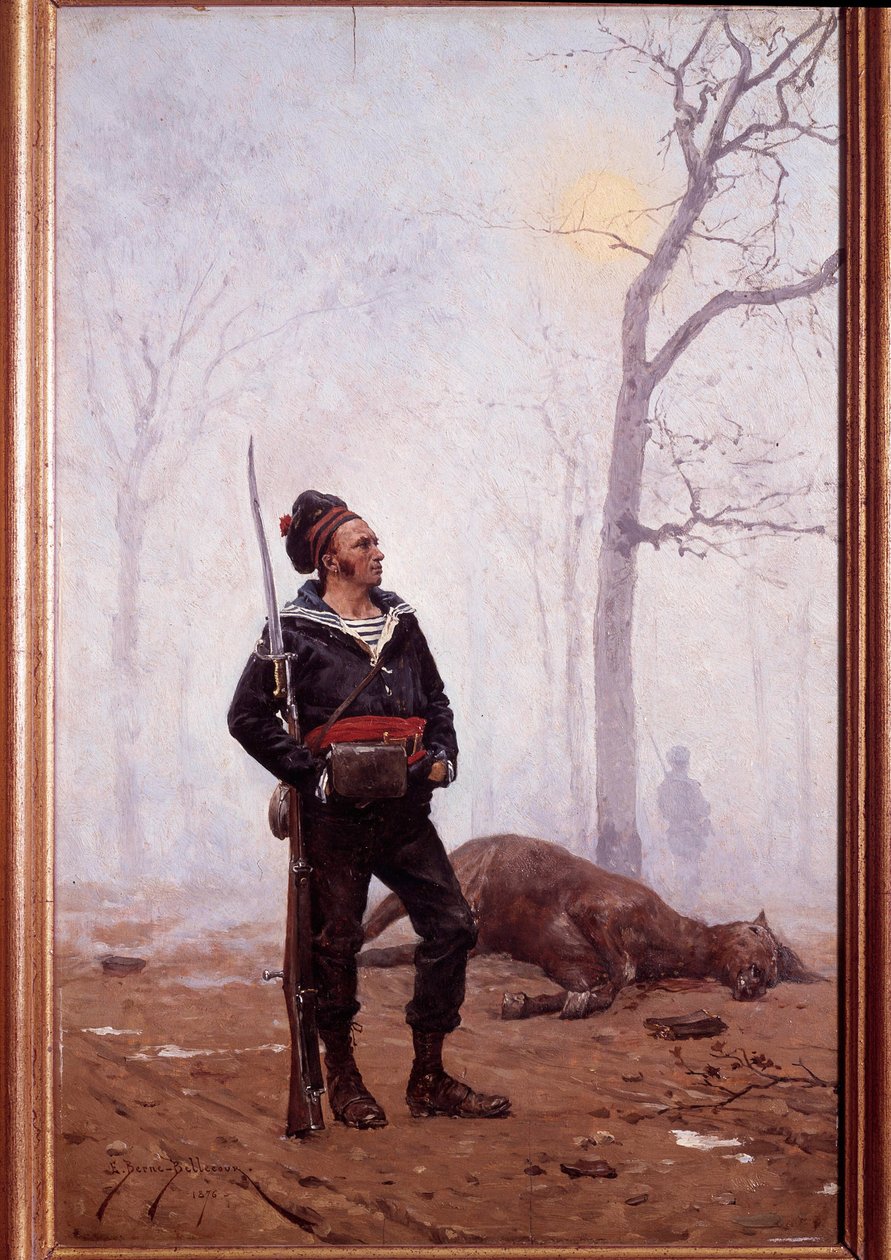 1876 年海军陆战队士兵 Etienne Berne Bellecour 绘画（1838-1910） 作者 艾蒂安·珀斯珀·伯恩·贝勒库尔