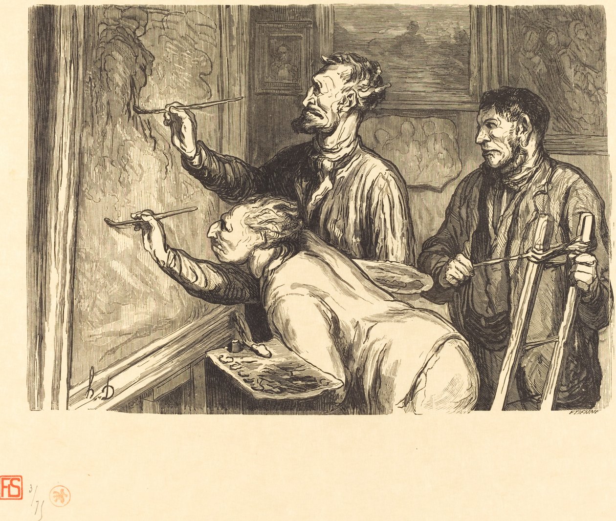1868年绘画展 - 最后的笔触 作者 奥诺雷·杜米埃之后的艾蒂安