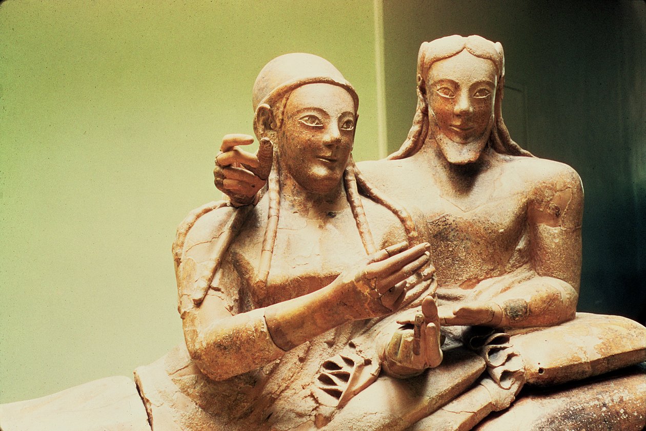 配偶的石棺，来自Cerveteri（细节） 作者 伊特鲁里亚语