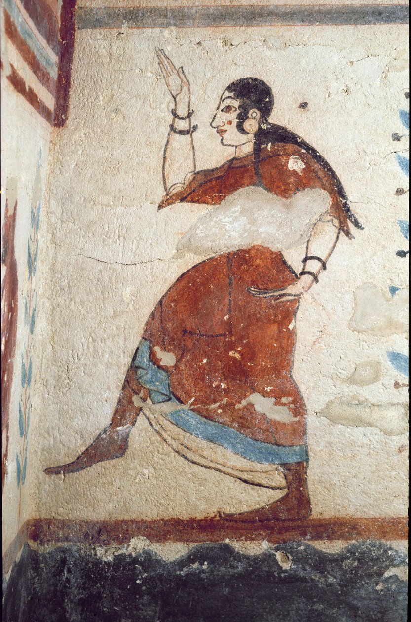 一个舞者（壁画，细节，公元前530年）。 作者 伊特鲁里亚语