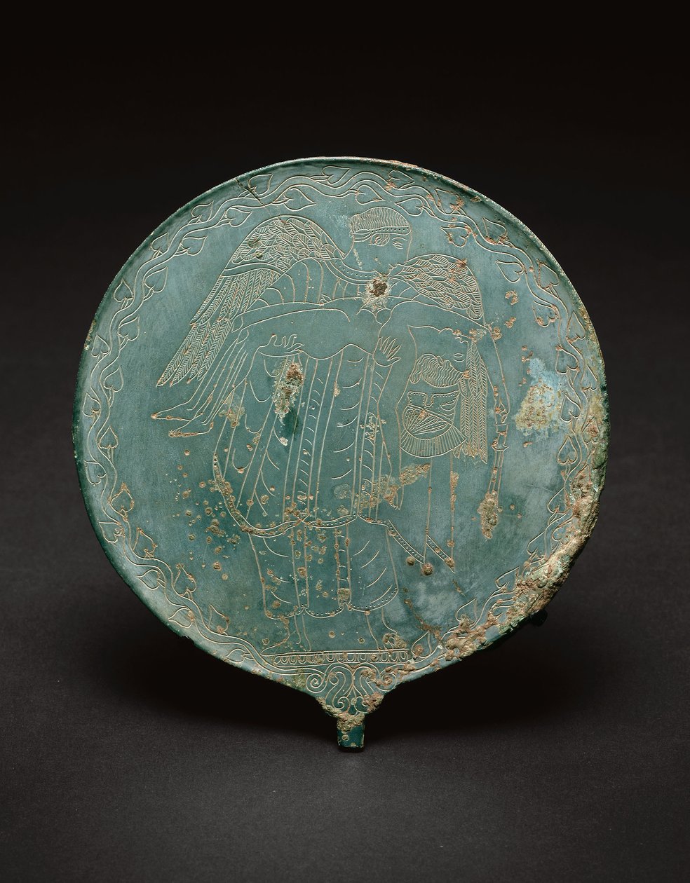 手镜，公元前470年-公元前450年（青铜）。 作者 伊特鲁里亚语