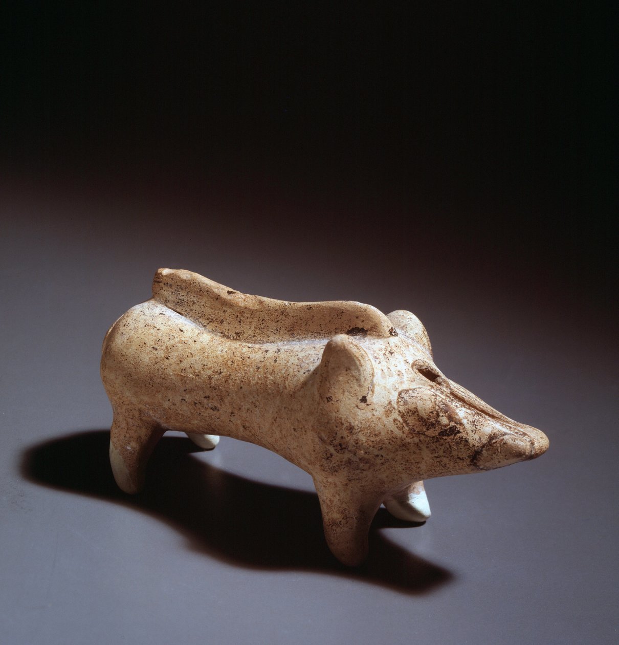 猪形状的陶瓷护身符，公元前580-560年 作者 伊特鲁里亚语