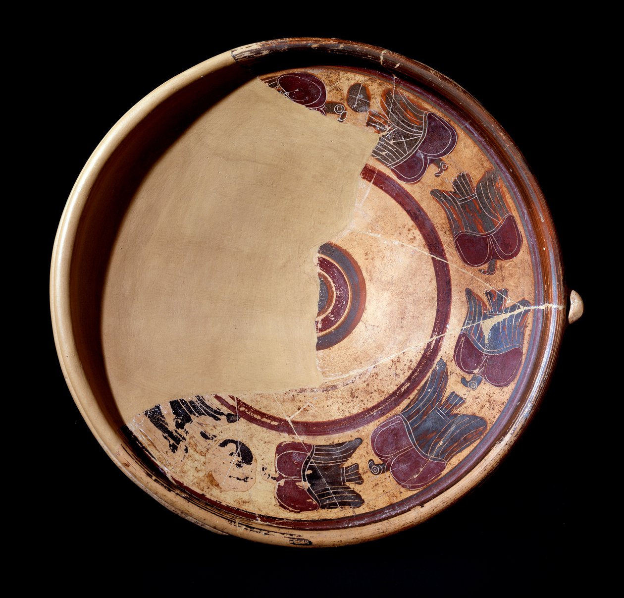 表现动物的陶器盘，公元前600-590年 作者 伊特鲁里亚语