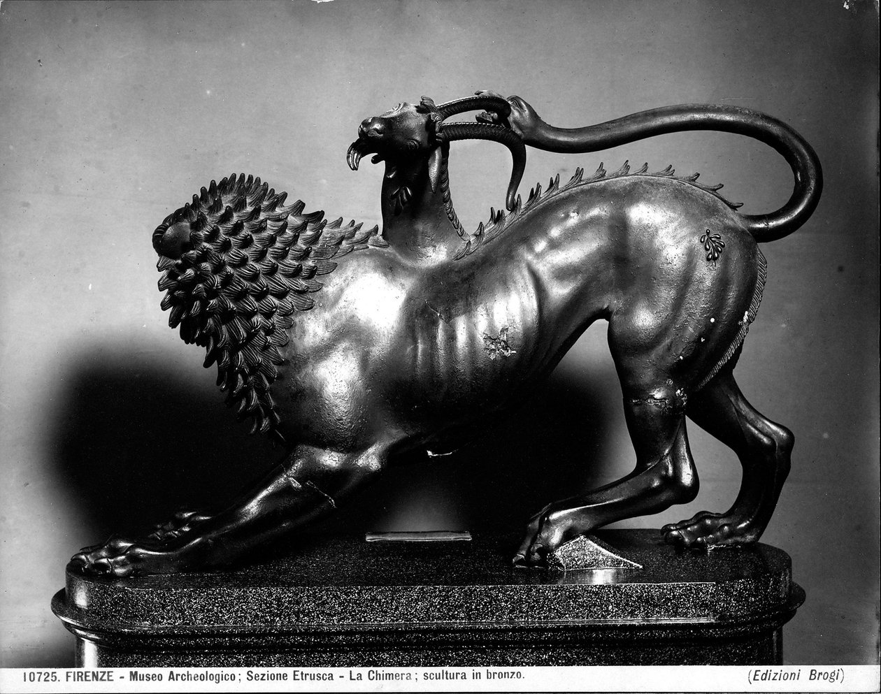 贝勒罗丰的受伤的奇美拉（青铜）（详见104199）。 作者 伊特鲁里亚（Etruscan）