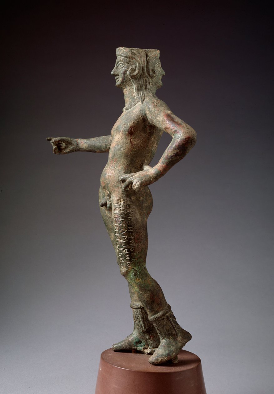 设计的神性Culsans。青铜雕塑，公元前3世纪 作者 伊特鲁里亚（Etruscan）