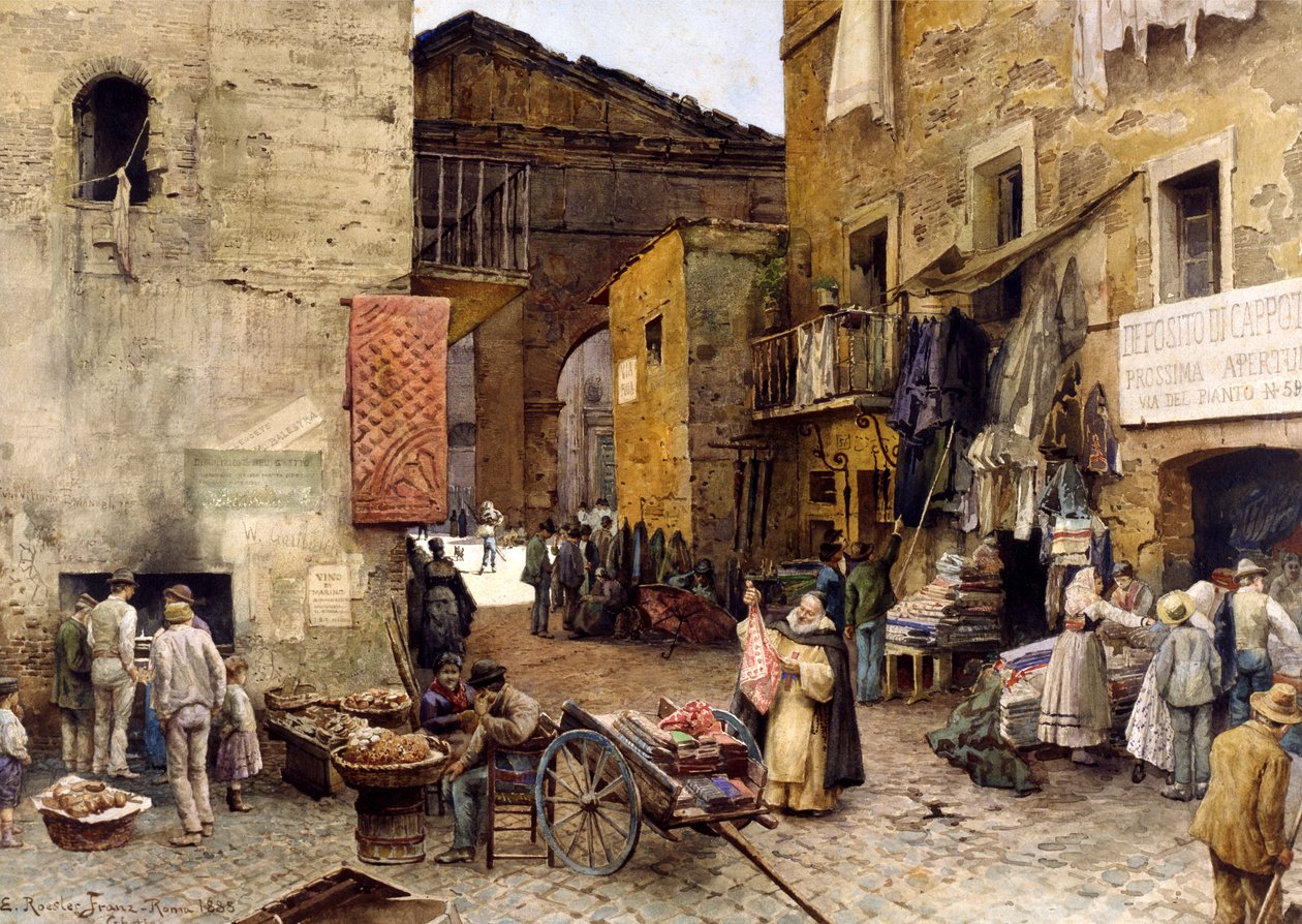 1888年Porticus Octaviae的道路 作者 埃托尔·罗斯勒·弗朗兹