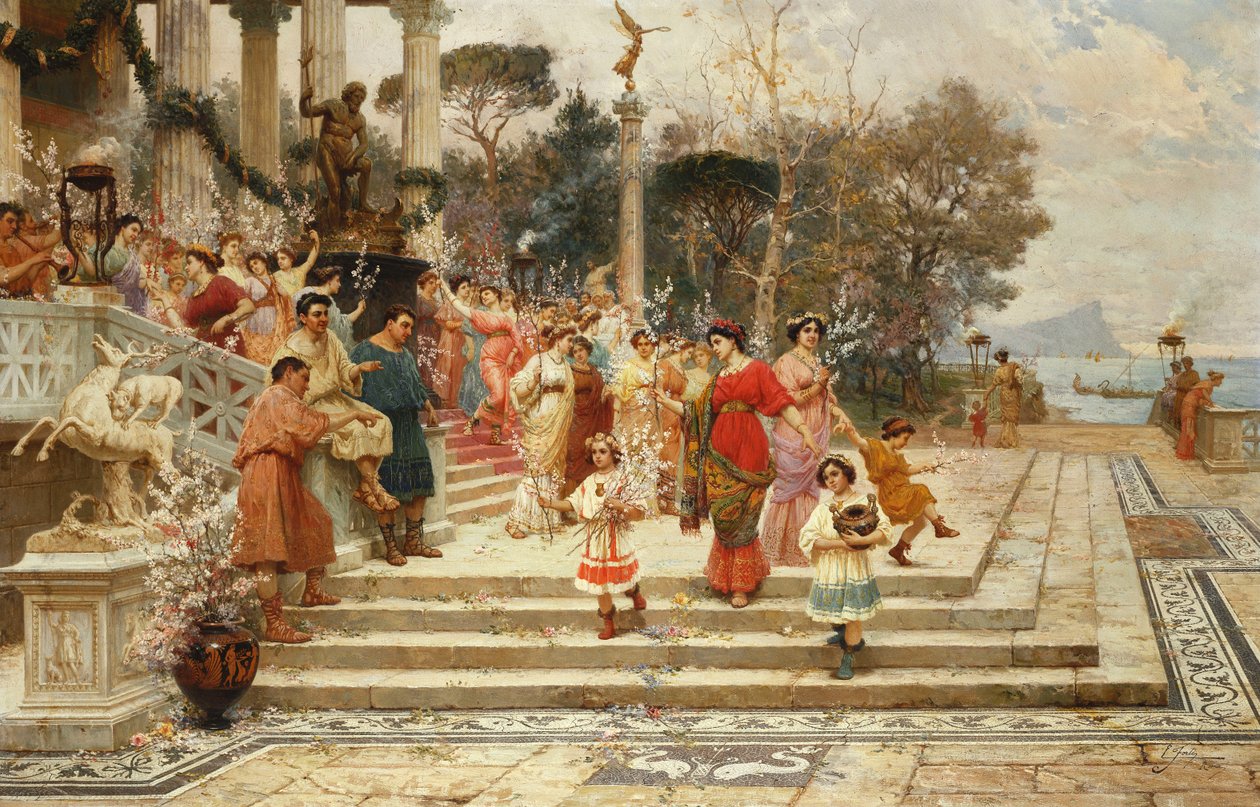尼普顿的盛宴；La Fete de Neptune（布面油画） 作者 埃托雷·富蒂