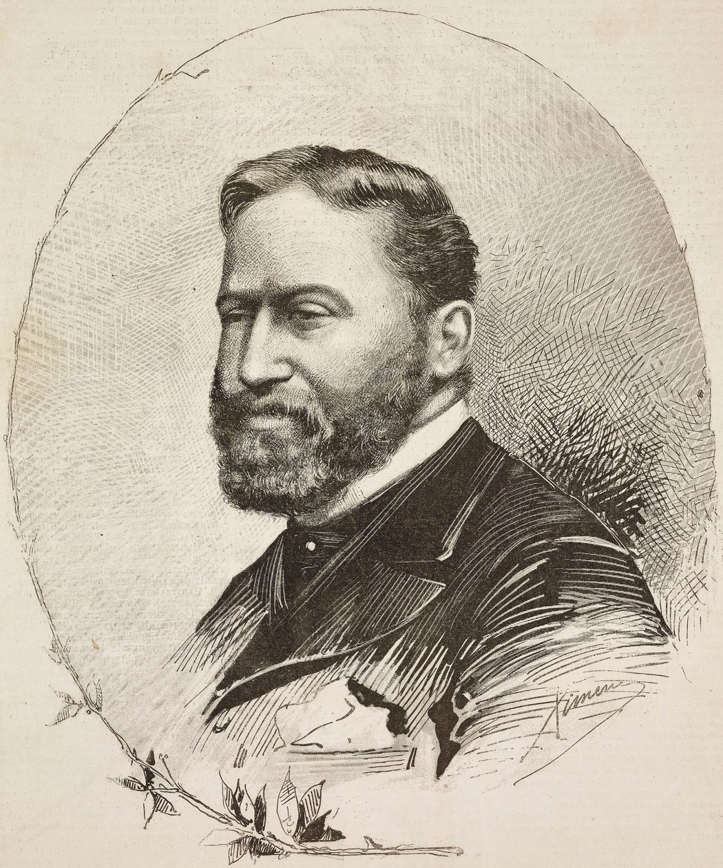 朱塞佩·德尼蒂斯 (1846-1884) 的肖像 作者 埃托雷·西梅内斯