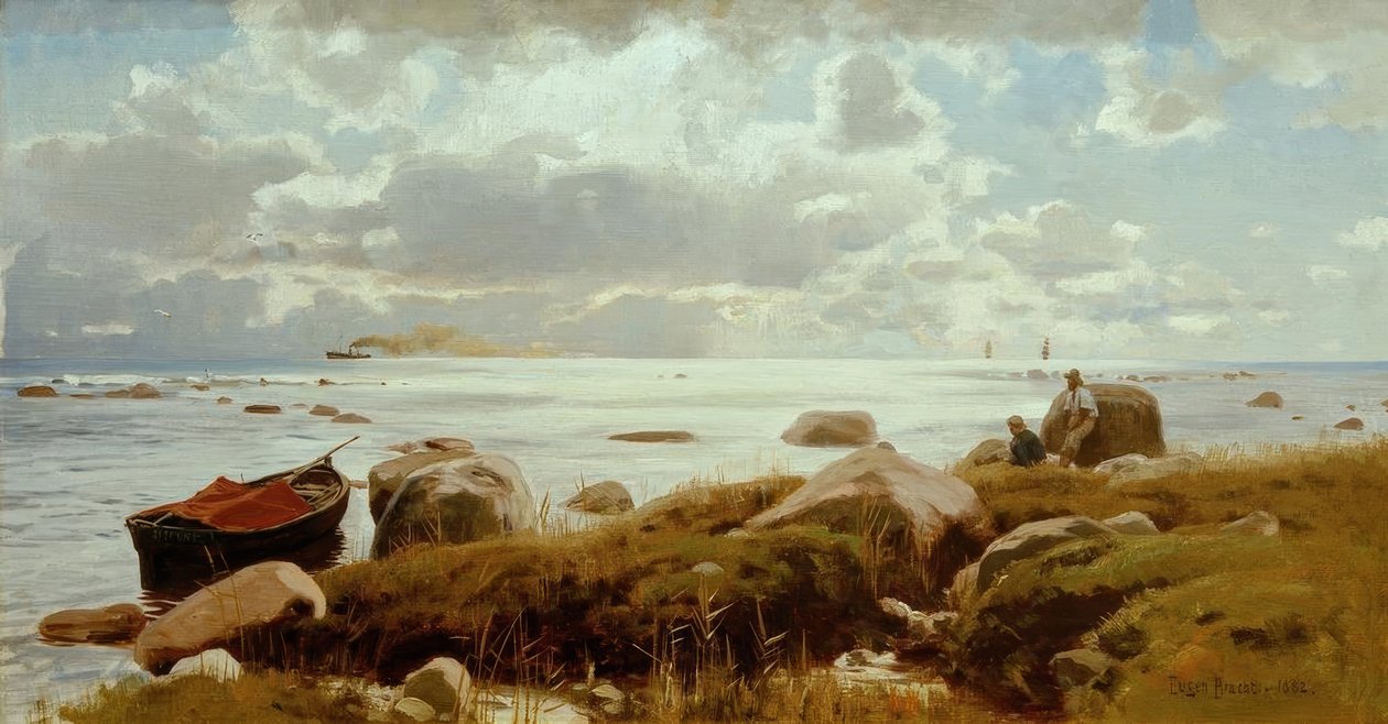 在吕根岛海岸 作者 Eugen Felix Prosper Bracht