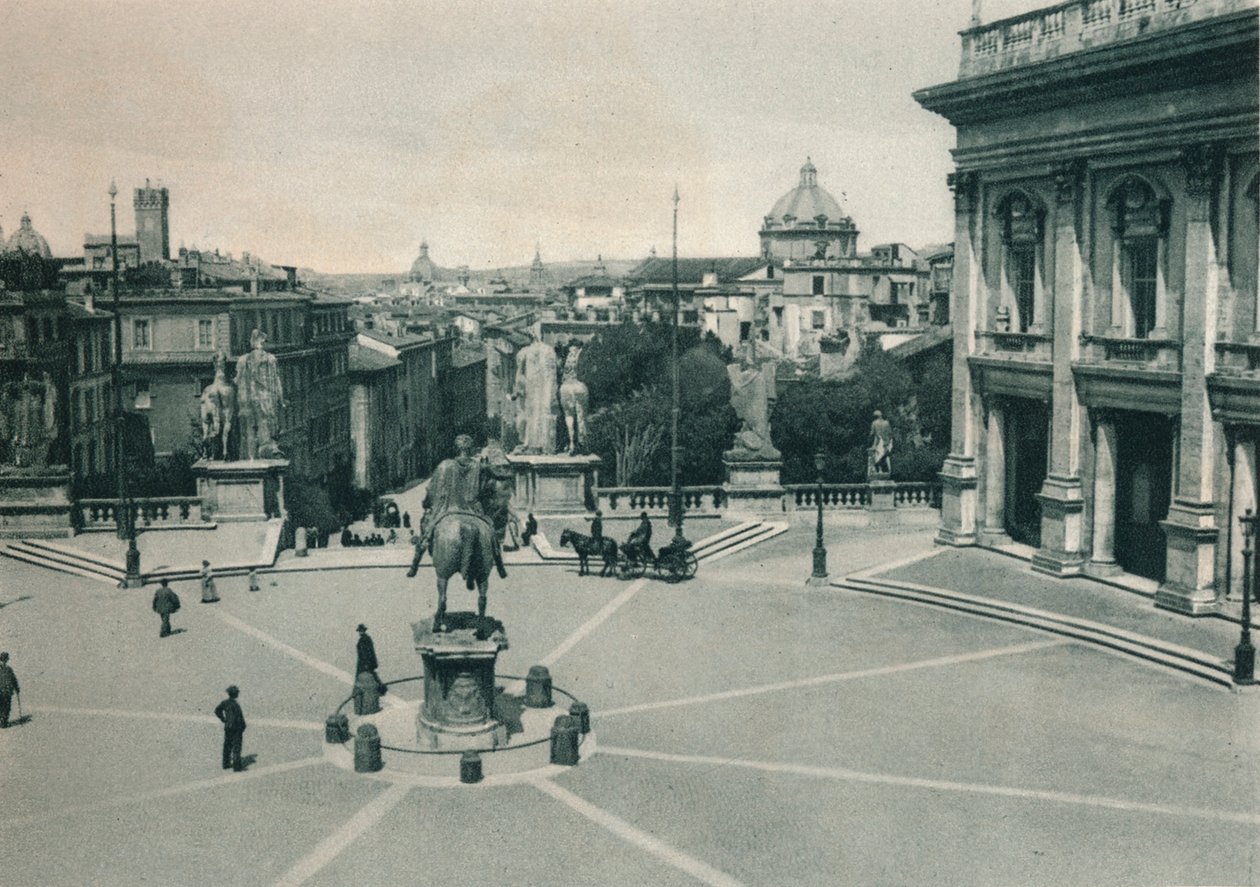 广场坎皮多里奥广场与马库斯·奥雷留斯雕像，罗马，意大利，1927年 作者 尤金·波普尔