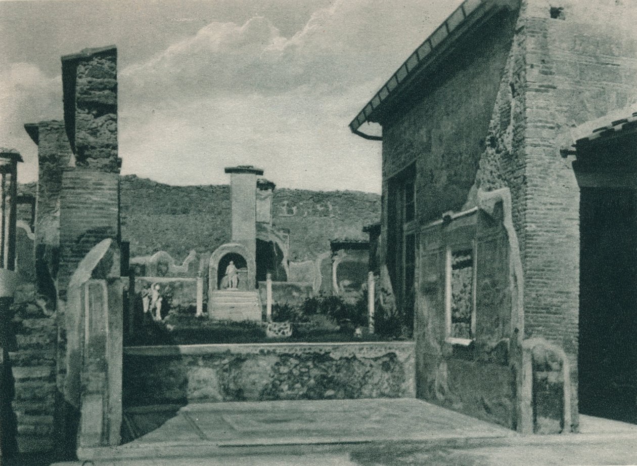 登上论坛的街道，意大利庞贝，1927年 作者 尤金·波普尔