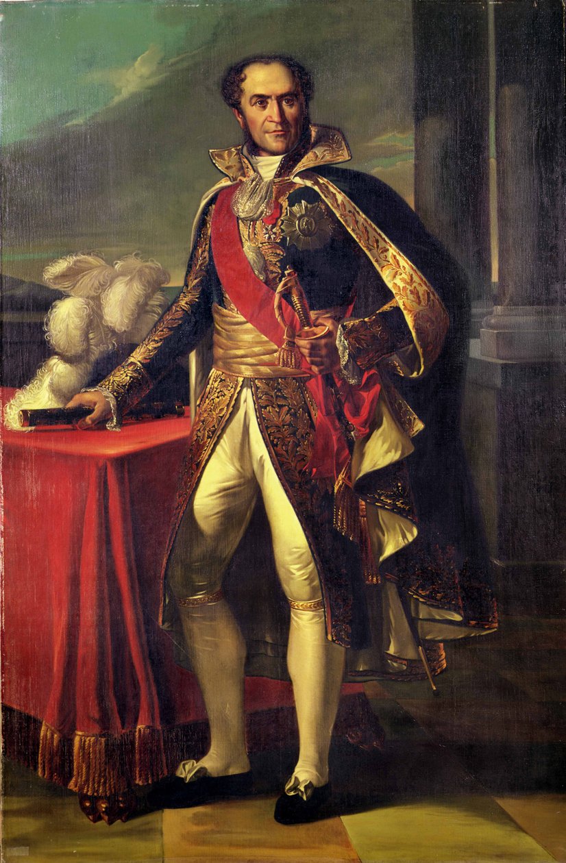 Guillaume Brune（1763-1815）在Marie Guilhelmine Benoist（1768-1826）的一幅画后 作者 尤金·巴塔耶（Eugene Battaille）