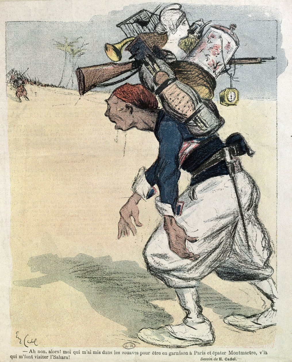 &39;厌倦和失望的士兵&39;，c.1900 作者 尤金·卡德尔（Eugene Cadel）